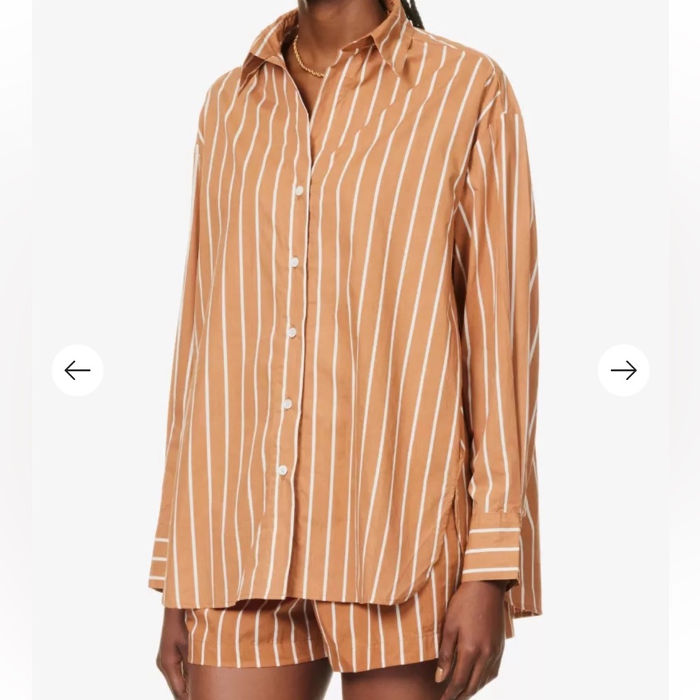 Faithfull the Brand striped split-sides cotton shirt